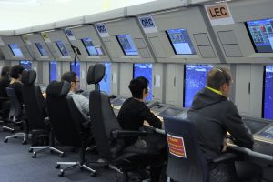 EUROCONTROL. Salle de controle aérien de Maastricht