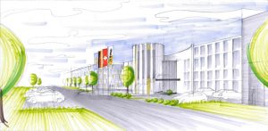 Interroll_nuovo stabilimento Kronau_disegno
